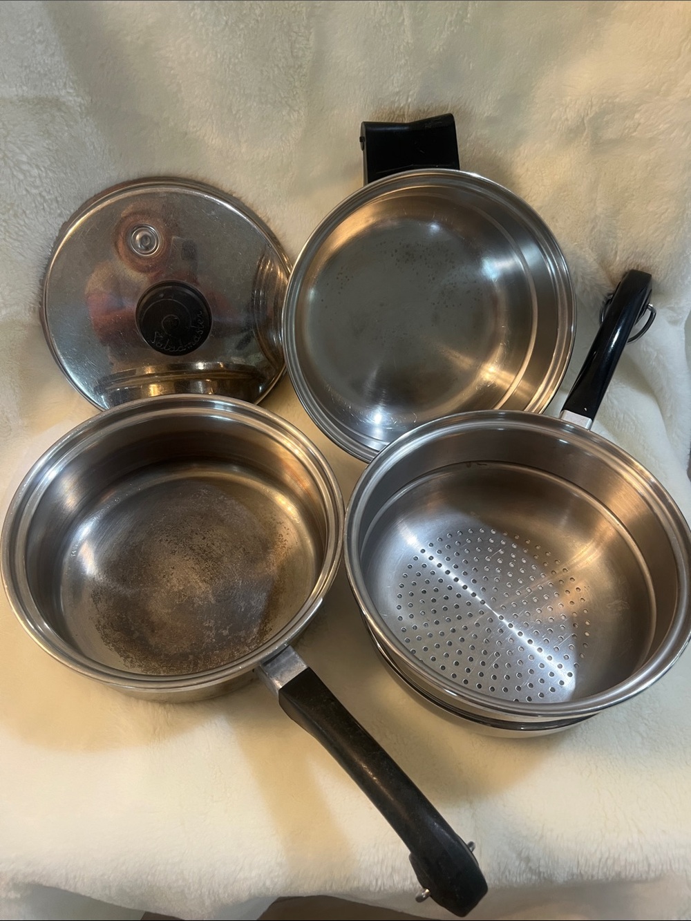 saladMaster cookware. pot  with double boiler and lid. stainless steel. great co